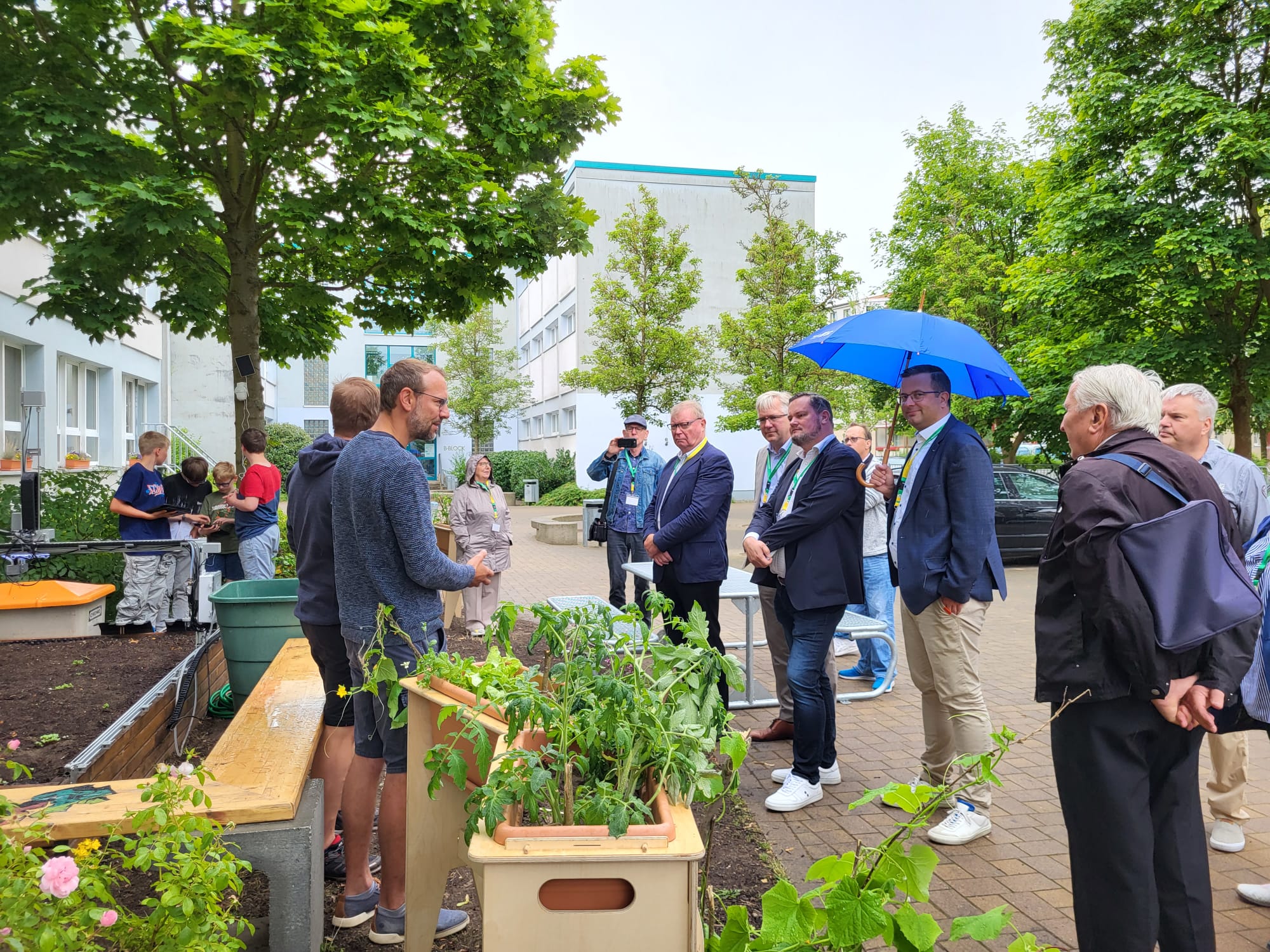 Fraktionsvorsitzender René Domke bei den Kleingartenfreunden in Wismar